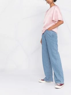 Maje Tanka crewneck silk T-shirt