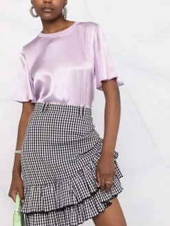 Maje short-sleeved silk T-shirt