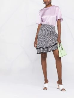 Maje short-sleeved silk T-shirt