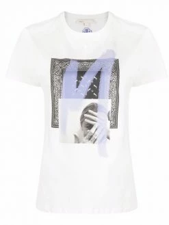 Maje graphic-print cotton T-shirt