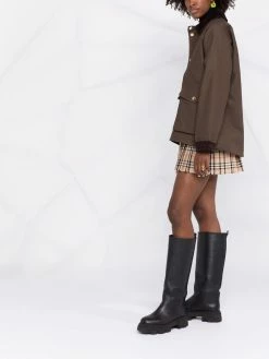 Maje corduroy-collar coated jacket