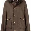 Maje corduroy-collar coated jacket