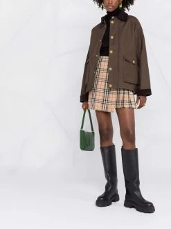 Maje corduroy-collar coated jacket