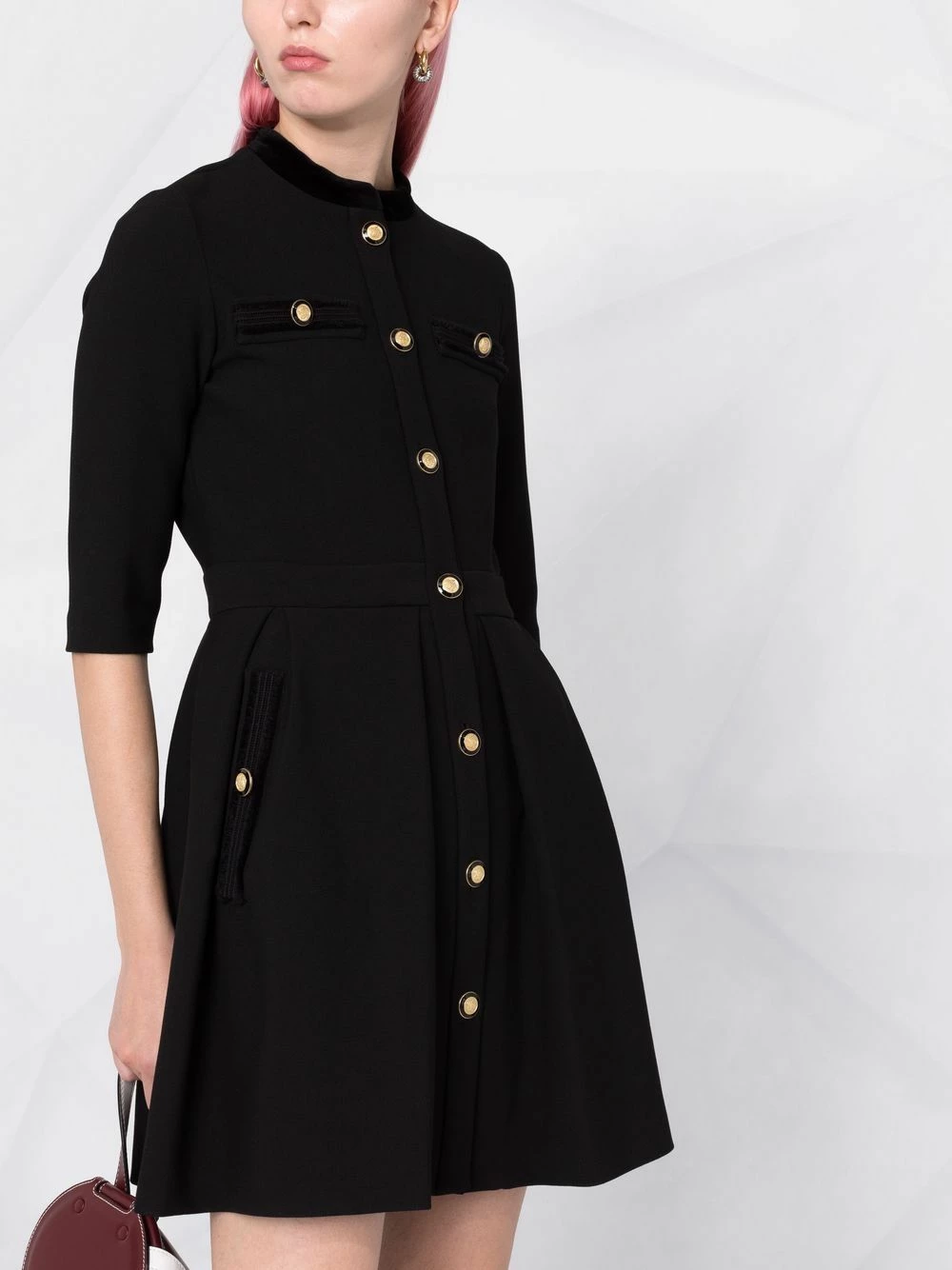 Maje Embossed buttons A line minidress day dresses of women 7 Maje embossed buttons A-line minidress