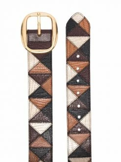 Maje patchwork panelled belt
