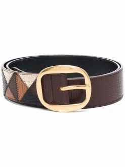 Maje patchwork panelled belt