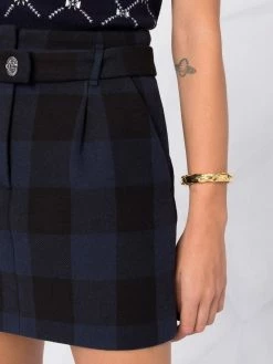 Maje check print straight skirt