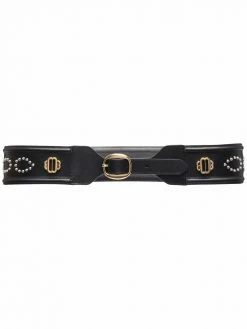 Maje wide corset leather belt