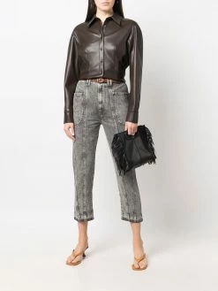 Maje M leather tote bag