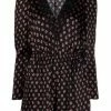 Maje long-sleeved silk playsuit