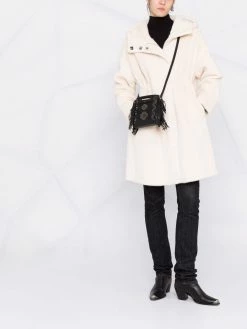 Maje stud-embellished fringed tote bag