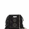 Maje stud-embellished fringed tote bag