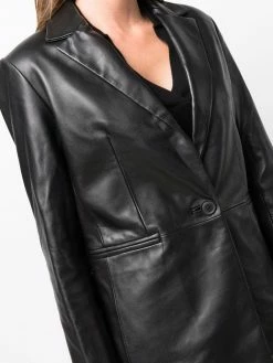 Maje Single breasted leather blazer blazers of women 11 Maje single-breasted leather blazer