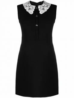 Maje guipure collar A-line dress
