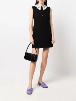 Maje guipure collar A-line dress