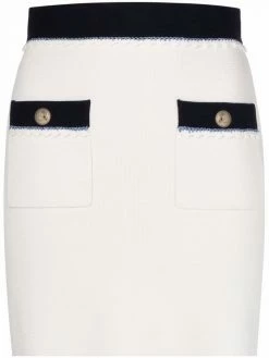 Maje contrast-trim mini skirt