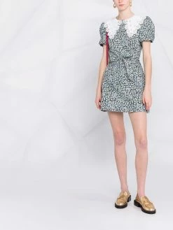 Maje floral-print belted minidress