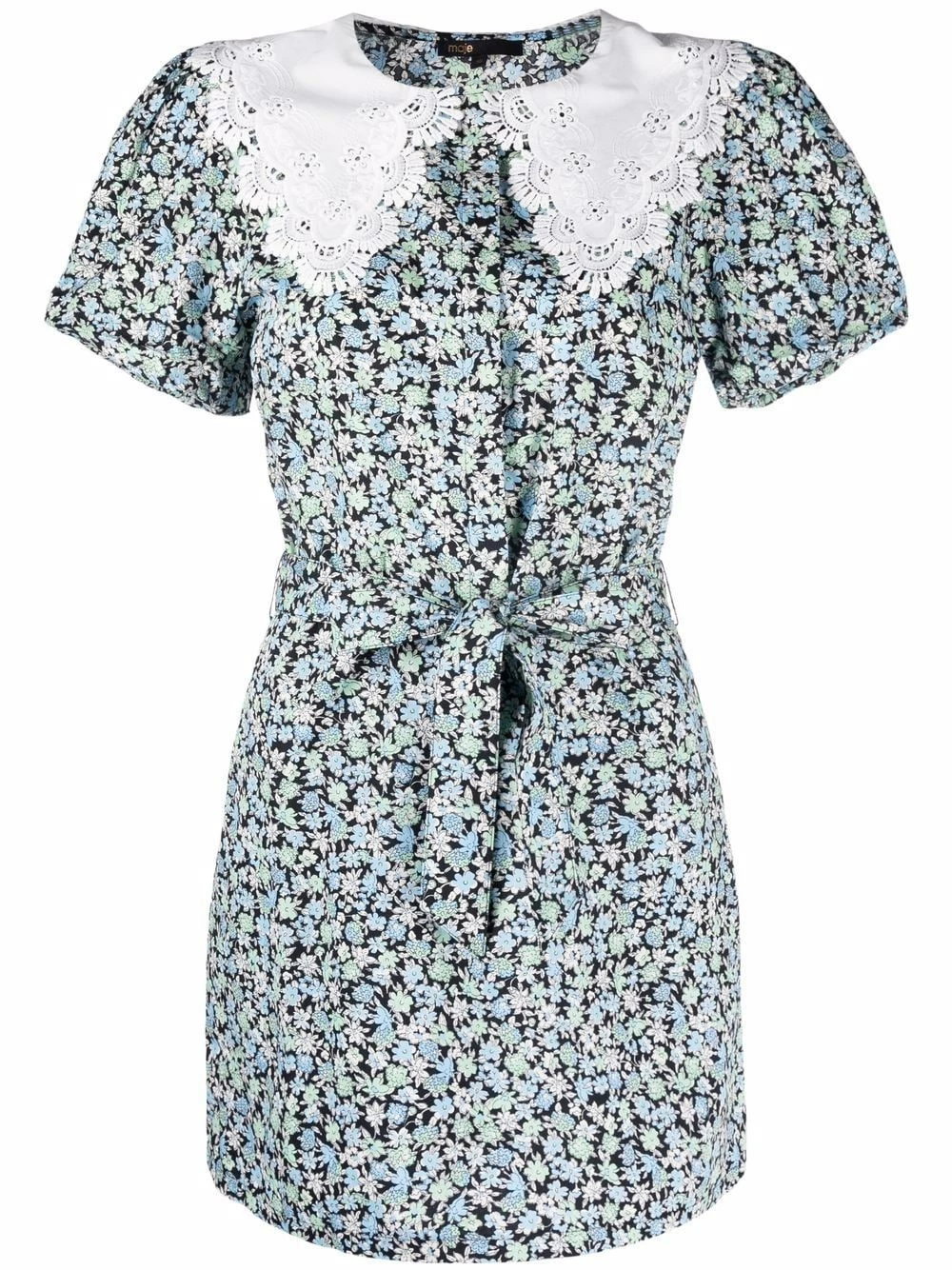 Maje Floral print belted minidress playsuits of women 3 Maje floral-print belted minidress