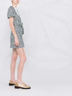 Maje Floral print belted minidress playsuits of women 13 Maje floral-print belted minidress