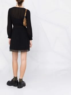 Maje Lace trim pleated minidress day dresses of women 13 Maje lace trim pleated minidress