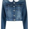 Maje Brenda embroidered collar denim jacket