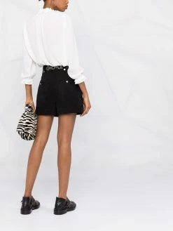 Maje ruffle-trim cotton blouse