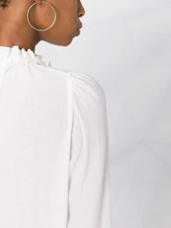 Maje ruffle-trim cotton blouse