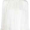 Maje ruffle-trim cotton blouse