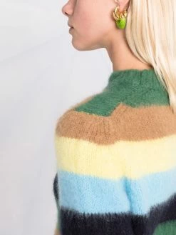 Maje Monsieur stripe-print jumper