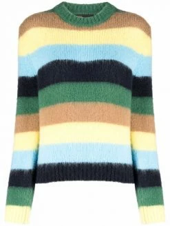Maje Monsieur stripe-print jumper