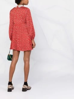 Maje horse-print pleated dress