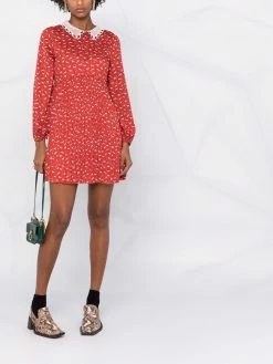 Maje horse-print pleated dress