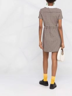 Maje check pattern shift dresss