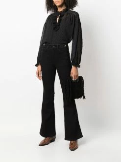 Maje Liana frilled-neck blouse