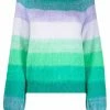 Maje stripe-pattern purl-knit jumper