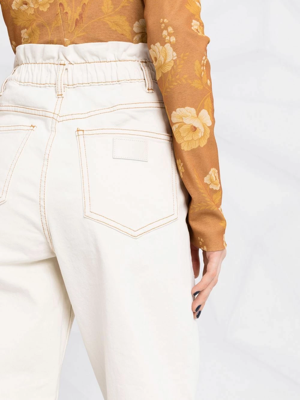 Maje Wide leg elasticated waist jeans wide-leg jeans of women 5 Maje wide-leg elasticated-waist jeans