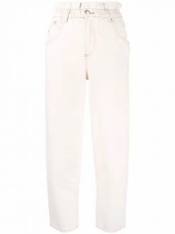 Maje wide-leg elasticated-waist jeans