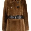 Maje Gaban reversible leather and faux-fur jacket