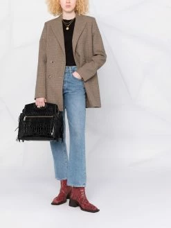 Maje M Walk crocodile-embossed bag