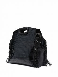 Maje M Walk crocodile-embossed bag