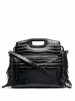 Maje M Walk crocodile-embossed bag