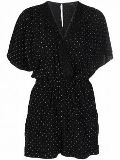 Maje dot-print short jumpsuit