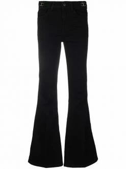 Maje belt-waist flared jeans