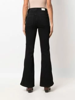 Maje belt-waist flared jeans