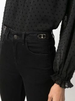 Maje belt-waist flared jeans