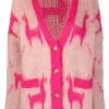 Maje Alpaca pattern knitted cardigan cardigans of women 1 Maje alpaca-pattern knitted cardigan