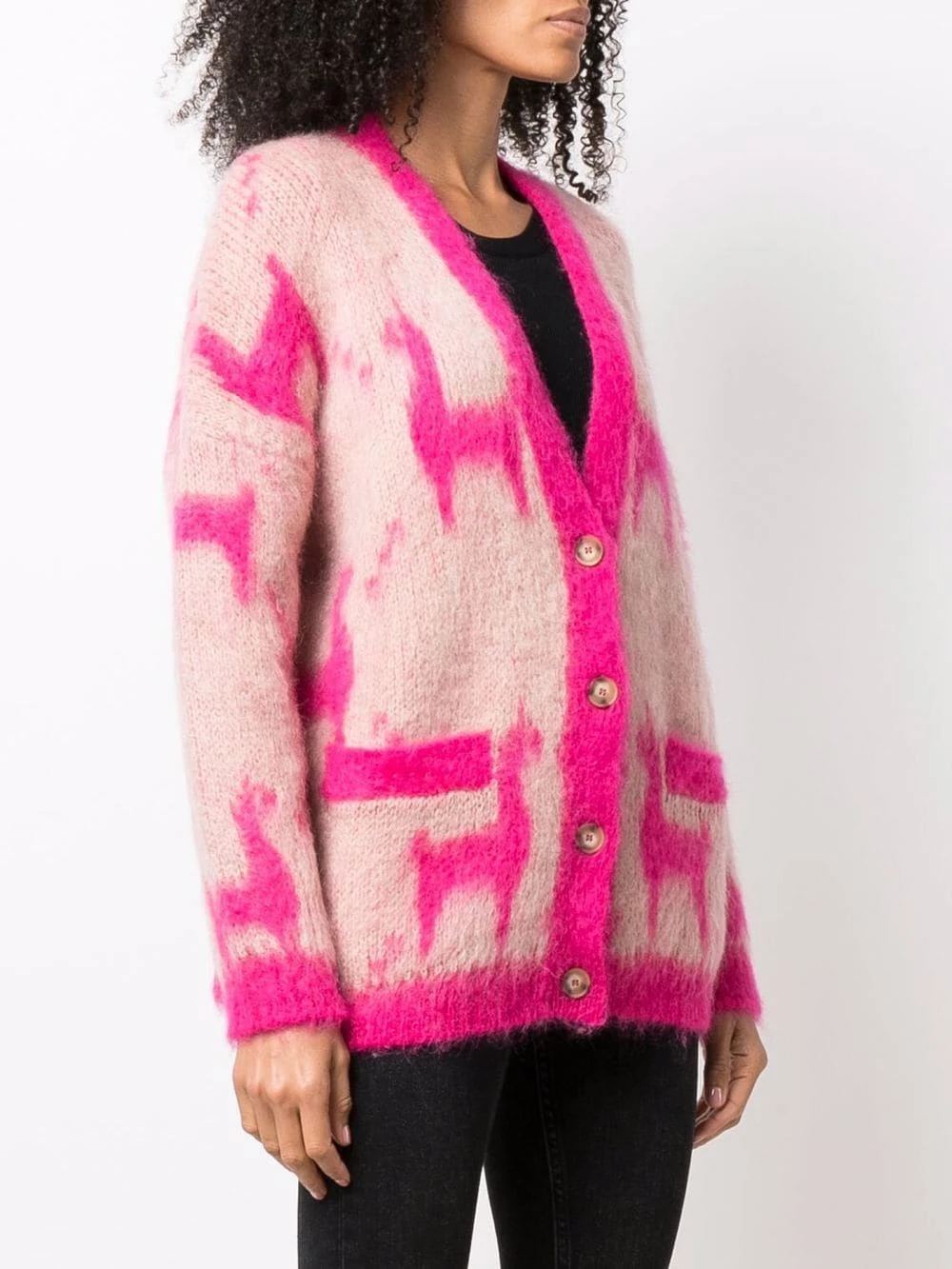 Maje Alpaca pattern knitted cardigan cardigans of women 5 Maje alpaca-pattern knitted cardigan