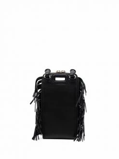 Maje stud-embellished phone wallet