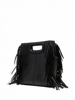 Maje fringe-detail leather tote bag