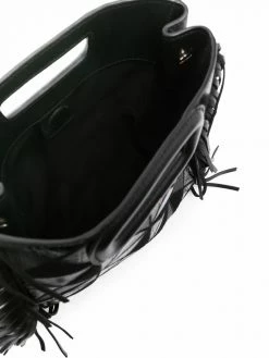 Maje fringe-detail leather tote bag